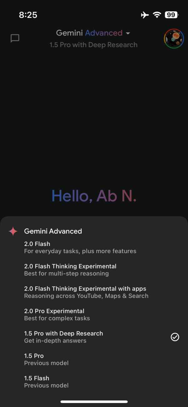 Gemini Deep Research iPhone