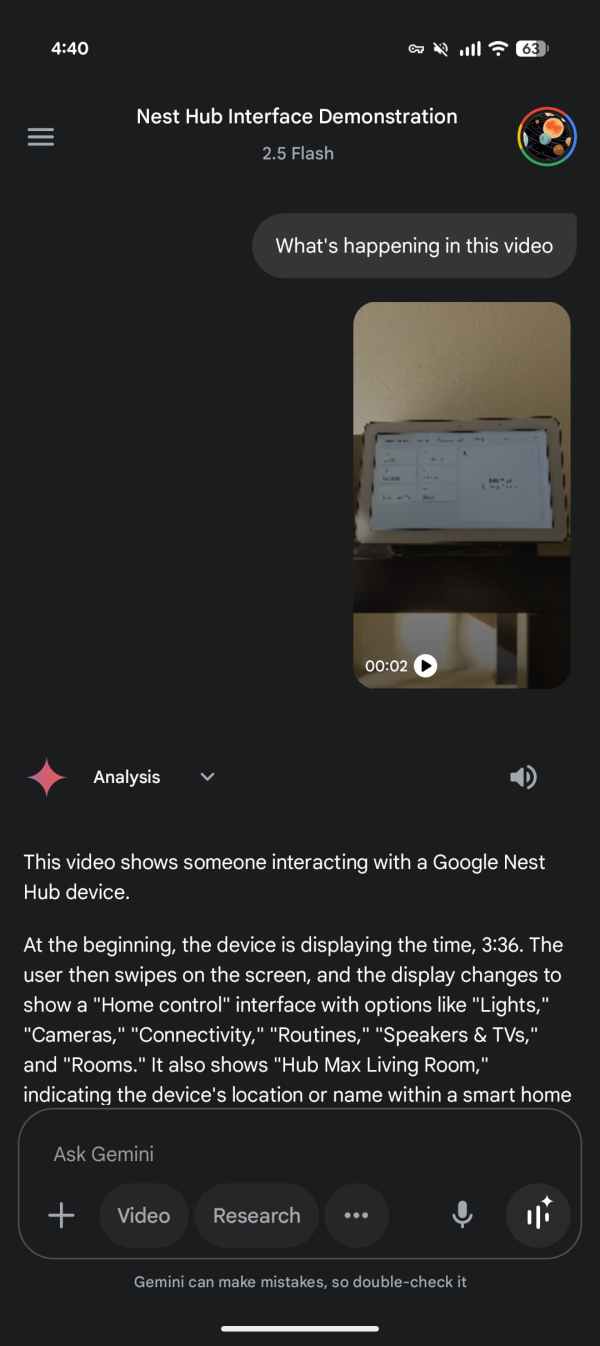 Gemini video upload
