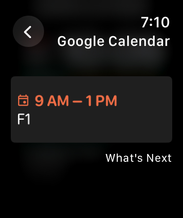 Google Calendar Apple Watch