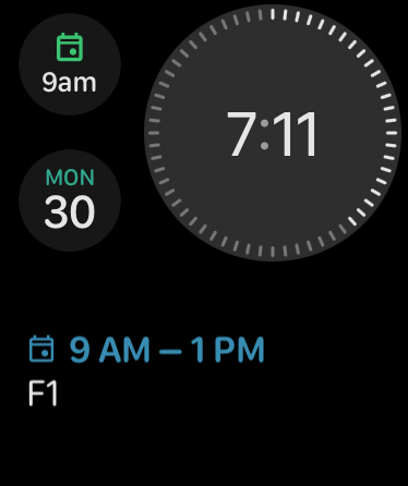 Google Calendar Apple Watch