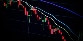 Foxconn revenue to fall | Stock market chart showing decline
