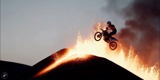AI video editing coming to Instagram next year, using text prompts | Motorcycle jumping over erupting volcano