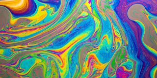 Mass production of microLED displays will begin next year | Abstract colorful image made with soap bubbles
