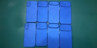 iPhone 17 dummy units indicate the metal and glass sections