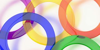 Even as a minimalist, I'm looking forward to a more dimensional iOS 19 | Overlapping, translucent colorful rings graphic