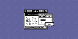 Kaleidoscope scheme items on the default Mac OS 9 background. Credits: Mac Themes Garden and Eugene Jones