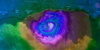 iOS 26 beta reveals there's another Apple app that will work via satellite | Satellite weather image of a hurricane