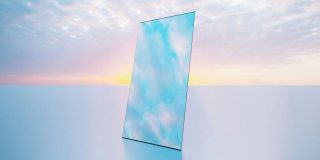 Apple applies for patent on that 'single slab of glass' iPhone | Image showing a flat slab of glass reflecting the sky