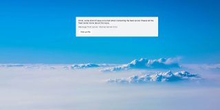 Bluesky down for some, with frozen feeds or error messages | Error message overlaid on sky photo