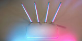 If you're upgrading wireless router, look out for the brand new Wi-Fi for Matter standard | Wi-Fi router shown in colourful lighting