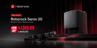 Roborock Saros 20 showing the cleaner descend steps as it exits its dock