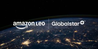Amazon buying Globalstar; Apple satellite services to use Amazon Leo | Image shows both company logos over a satellite view of the Earth