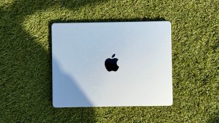 M5 MacBook Pro outside touching grass - arin