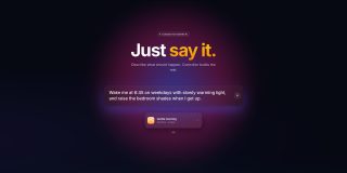 Controller for HomeKit app adds AI feature: 'Just say it' | Promotional graphic shown