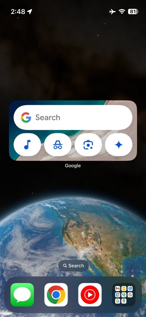 Google customizable Search widget