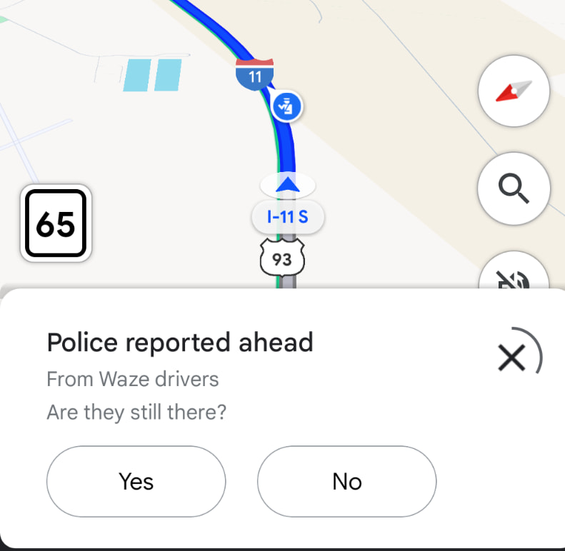 Google Maps Waze reports