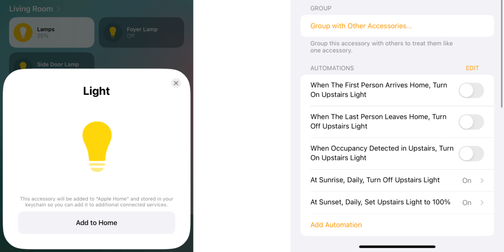 THIRDREALITY smart night light automations