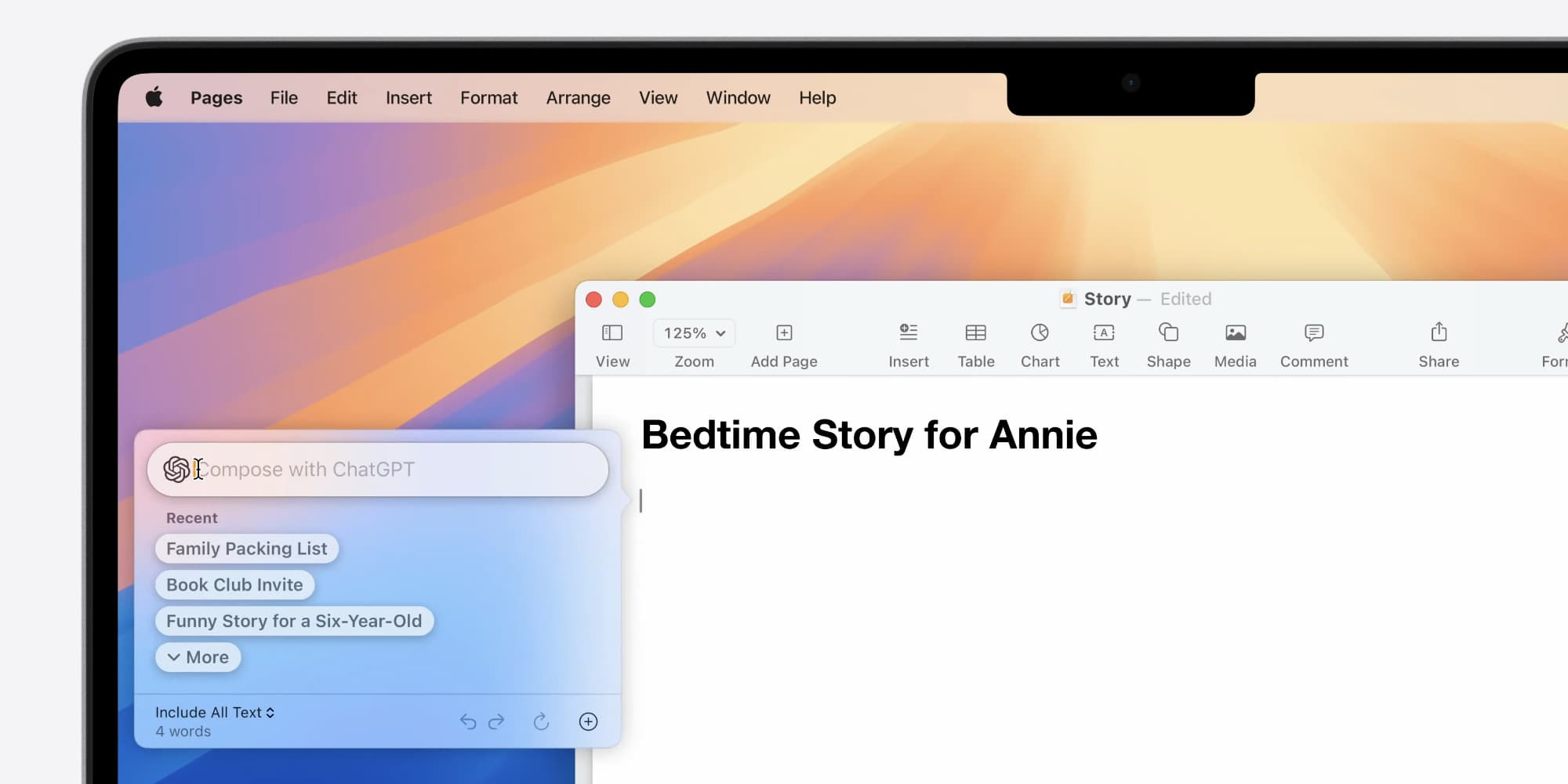 ChatGPT writing macOS Sequoia