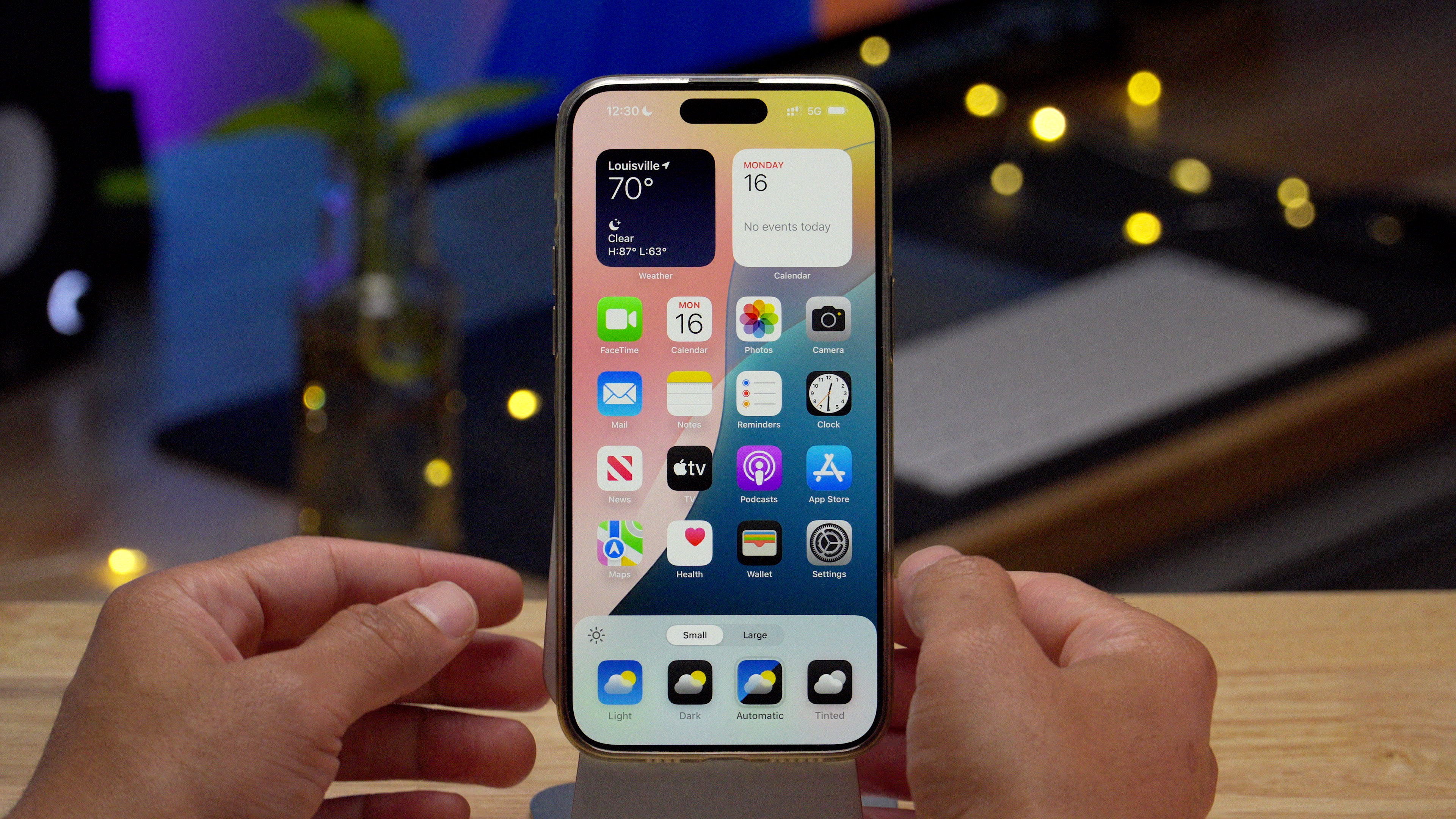 Home Screen Customization panel iOS 18