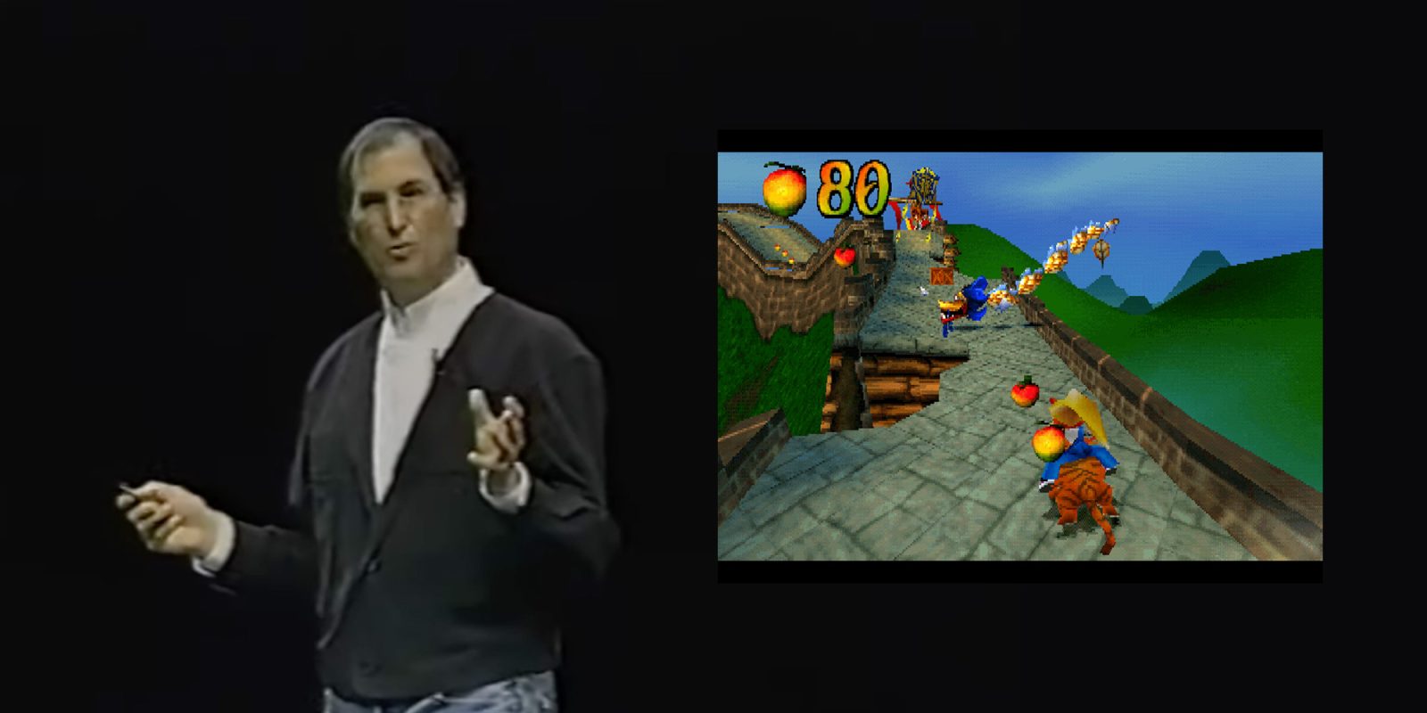 Watch Steve Jobs unveil a PS1 emulator for the Mac years before the App Store drama