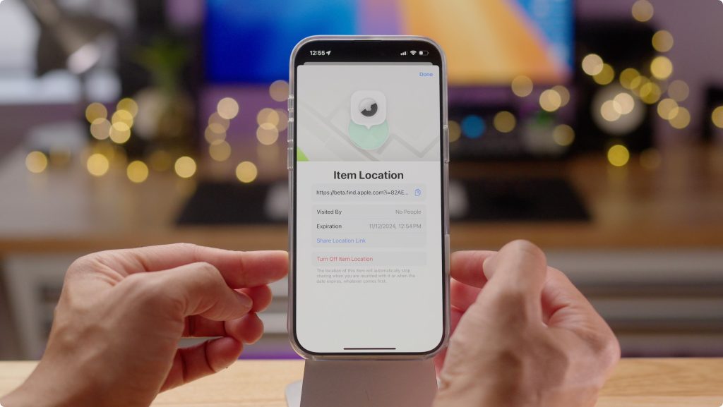 Item Location iOS 18.2 beta 2