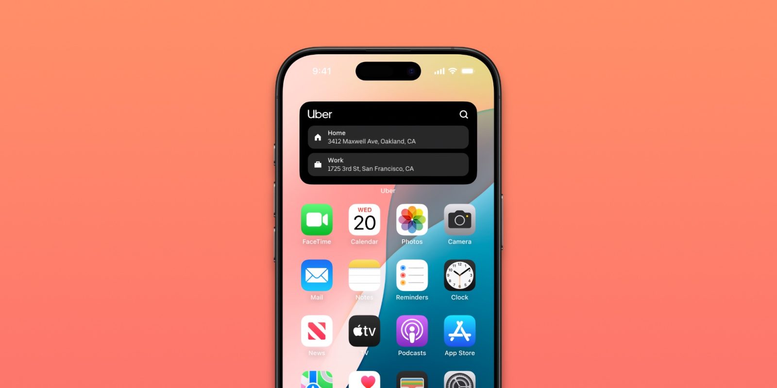 Uber widget iOS