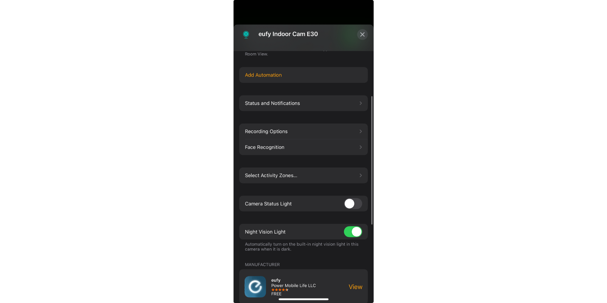 eufy E30 homekit app