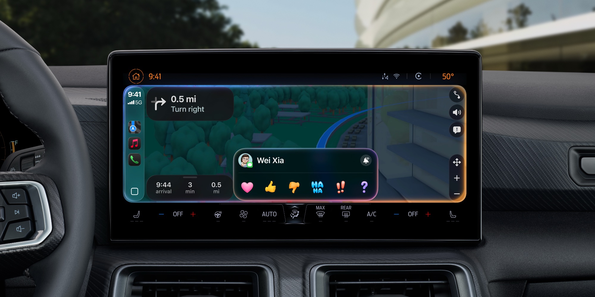 CarPlay iOS 26 tapbacks Messages