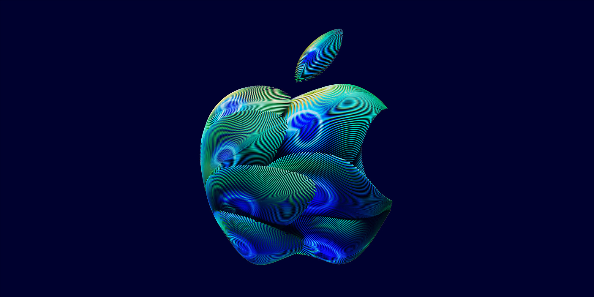More great wallpaper in the run-up to two more Apple Stores in India | Peacock wallpaper shown