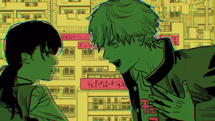 Chainsaw Man's Denji talking to Asa Mitaka