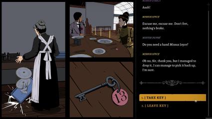 A moment in "The Seance of Blake Manor" where you can steal a character's key