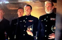 Neill alongside Sir Sean Connery in 1990 submarine thriller The Hunt For Red October