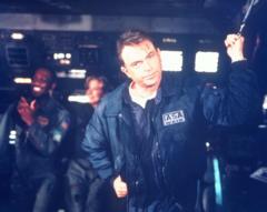Sam Neill on board a spaceship in Event Horizon