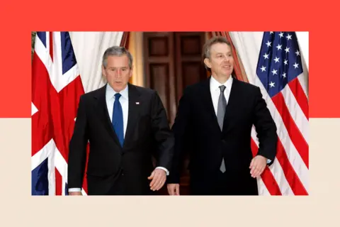 Reuters George Bush and Tony Blair
