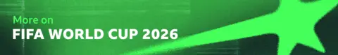 An electric green banner that reads: "More on FIFA World Cup 2026"