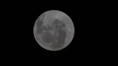 NASA A picture taken on day 4 of Artemis mission showing the Orientale basin on the right edge of the lunar disk