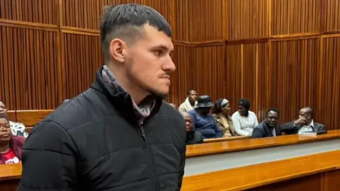 Nomsa Maseko / BBC Adrian de Wet in the courthouse 