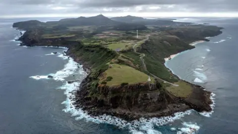Getty Images Aerial view of Japan's Yonaguni Island