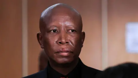 Reuters A head and shoulders image of Julius Malema in court.