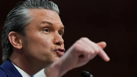 Reuters US Defence Secretary Pete Hegseth speaks during a congressional hearing