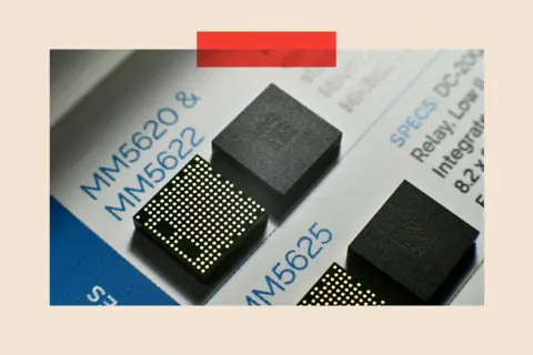 Reuters Two black AI chips sit side by side