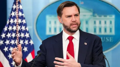 Reuters Vice-President JD Vance speaks at the White House on 18 June 2026