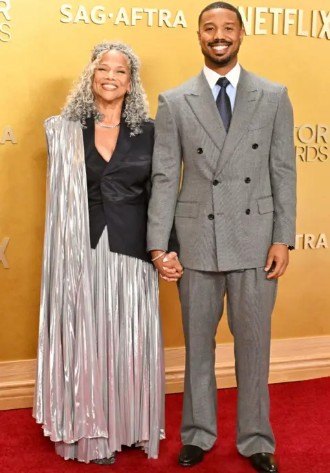 Getty Images Donna Jordan and Michael B. Jordan attend the 32nd Annual Actor Awards at Shrine Auditorium and Expo Hall on March 01, 2026 in Los Angeles, California.
