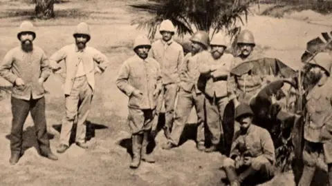 Universal Images Group via Getty Images French soldiers under colonel Brisset in the Cameroon colony in 1916