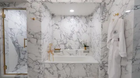 Donald Trump Truth Social Trump's marble renovation of the Lincoln bathroom