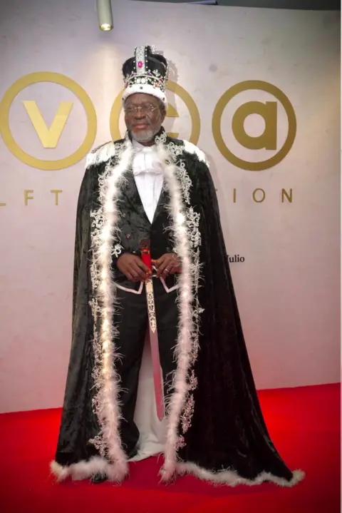 BBC/GIFT UFUOMA Kanayo O Kanayo is seen in his black and white outfit