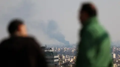 EPA Smoke rises after an airstrike in central Tehran, Iran (1 April 2026)