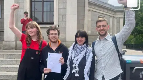 Conor Reddy Pro-palestinian student protestors in Dublin