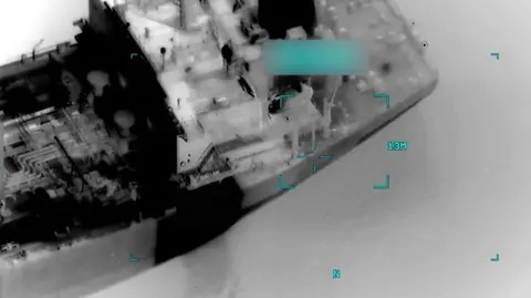 Centcom Satellite image of strike on the tanker