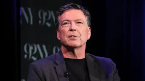 Getty Images James Comey speaks onstage during Former FBI Director James Comey In Conversation With MSNBC's Nicolle Wallace at 92NY on 30 May 2023 in New York City.